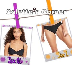 ❤️ Black Underwire Shape Cup Bikini Top & Bottom